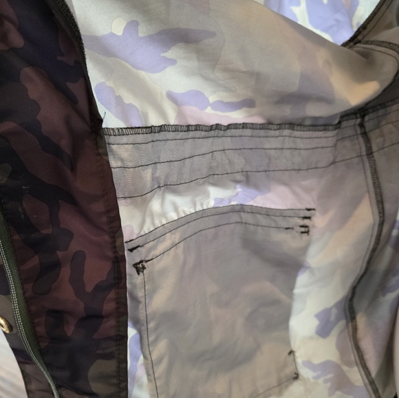 J. Crew Womens Camo Windbraker Sz L - Picture 7 of 8